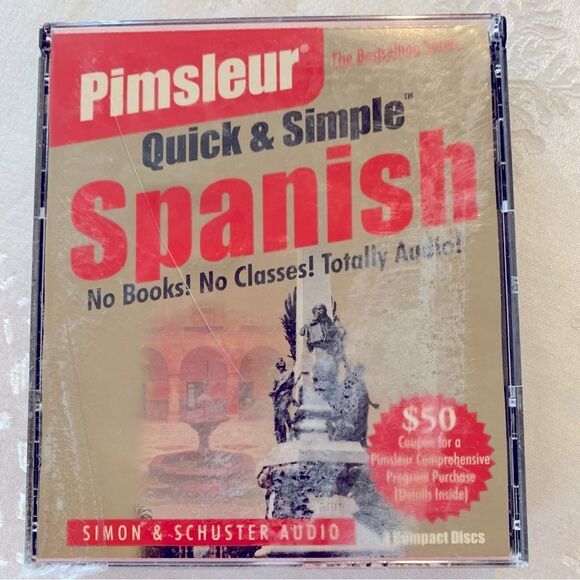 Pimsleur Quick & Simple Spanish Audio 4 CD Set scratched case - Picture 1 of 5